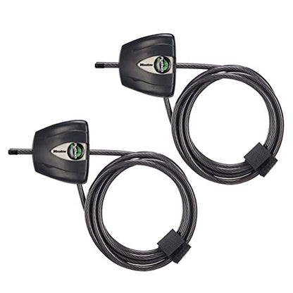 Master Lock Black Python Steel Cable Lock with Keys, Heavy Duty Anti-Theft Trail Camera and Kayak Locking Cable, 2 Pack, 8417T - size: 2 Pack