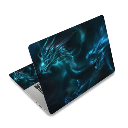 Laptop Skin Sticker Decal 12 .1 13 13.3 14 15 15.4 15.6 inch Personalized Universal Notebook Vinyl Skin Stickers Cover Art Decal Computer Protector (Blue Dragon) - color: Blue Dragon