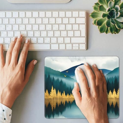 Mountains Gaming Computer Keyboard Cute Mouse Pad with Anti-fray Stitching, Premium-Textured Alfombrilla para Mouse with Non-Slip Rubber Base, 10 x 12 inch - color: Mountains