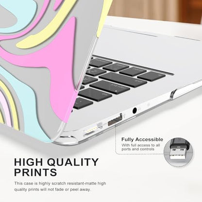 iCasso Compatible with MacBook Air 13 inch Case (Release 2010-2017 Older Version), Hard Shell Plastic Protective Case & Keyboard Cover Only for MacBook Air 13 Model A1369/A1466, Colorful Fluid - color: Colorful Fluid