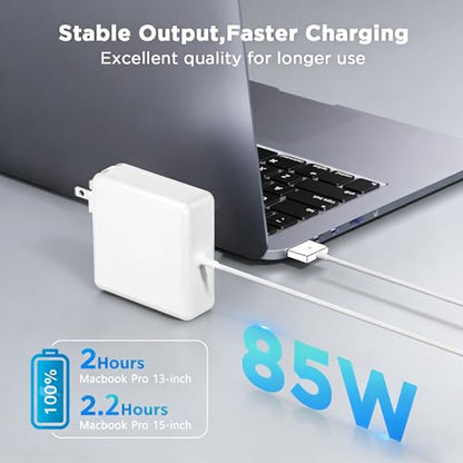 85W Charger for MacBook Pro, 85W Magnetic2 T-Tip Power Adapter Charger Replacement for Mac air 13 Inch Mac Pro 13/15/17 Inch(Applicable to 2012-2017) - size: PA-85W