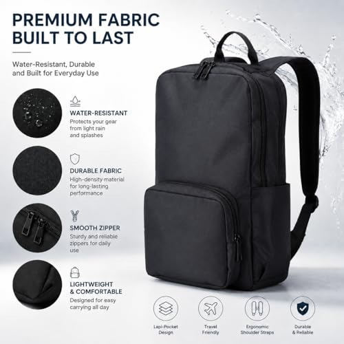 Laptop Backpack for Women & Men, 15.6" Laptop and Tablet Bag with Tumbler Holder – Lightweight, Durable Travel & Work Backpacks, Navy - color: Backpack 02 Navy Blue