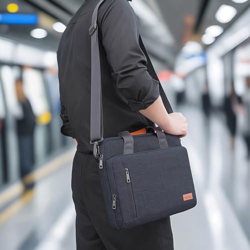 KIZUNA Laptop Bag Case 13.3 Inch Computer Shoulder Sleeve Briefcase For 14" MacBook Pro M3 2023/M2 M1 Max /13.6" New MacBook Air M2/14 Yoga Slim 7x/14.5" XPS 14/Latitude 5450,Dark Grey - color: Dark Grey, size: 13-13.3 Inch