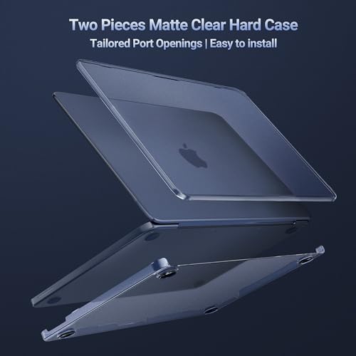 MOSISO Compatible with MacBook Neo Case 13 inch 2026 A3404 A18 Pro Chip | 4 in 1 Kit Ultra-Thin Exact-Fit Scratches&Fingerprints Resistant Protective Hard Shell Matte Case Cover, Indigo Clear - color: Indigo Clear