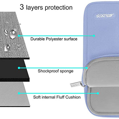 MOSISO Laptop Case 13 inch, Laptop Sleeve Compatible with MacBook Neo/Air/Pro 13 inch with A18/M5/M4/M3/M2/M1 Chip 2026-2016, Polyester Vertical Computer Sleeve Bag with Pocket, Pastel Blue - color: Pastel Blue, size: 13 inch