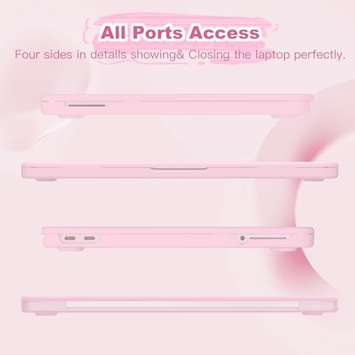 Compatible with MacBook Neo 13 inch Case 2026, Ultra-Thin Hard Shell Case with Keyboard Cover & Screen Protector, Anti-Scratch Matte Finish Accessories Kit, Baby Pink - color: Baby Pink