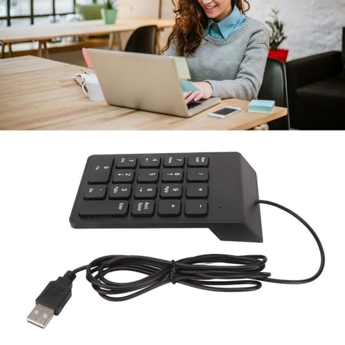 18-Key Wired Numeric Keypad – USB Plug and Play Ergonomic Mini Number Pad for PC Laptop Desktop Efficient Data Entry, Quiet Typing(2PCS) - size: 2PCS