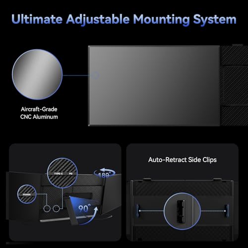 One Cable Connection Triple Laptop Screen Extender - Ultra Thin 14" Monitor IPS FHD 1080P Lightweight Portable Display for 13"-17" Laptops Compatible with Windows Mac Chrome Travel Work Setup - size: 14.3"