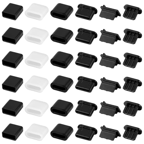36 Pcs USB Anti Dust Cover Plugs Type-C Dust Stopper Silicone Soft Cap Port Protector Charging Port Protector for USB A Type C Ports Female Interface