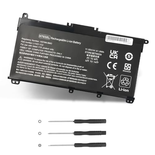 HT03XL L11119-855 Laptop Replacement Battery for HP Pavilion 14-CE 14-CF 14-CM 14-CK 14-DF 14-MA 14Q-CS 15-DA 15-CS 15-CW 15-DA 15-DB 17-by 17-CA HP 240 245 250 255 G7 340 348 G5 L11119-855 - size: 9.49*5.28*1.26inch HT03XL