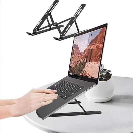 Portable Laptop Stand with Cooling Fan, Laptop Stand, Detachable Adjustable Laptop Riser, Compatible with 18-inch Laptops (Black) - color: Black