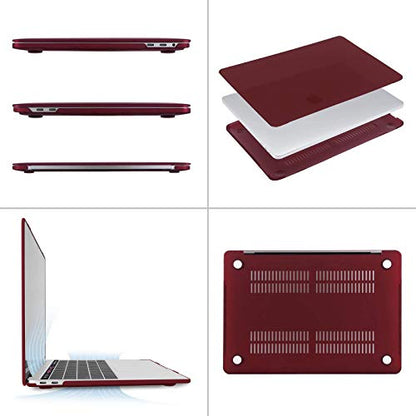 MOSISO Compatible with MacBook Pro 13 inch Case M2 M1, Marsala Red | Plastic Hard Shell Case Cover 2026-2016A2338 A2251 A2289 A2159 A1989 A1708 A1706 with/without Touch Bar - color: Marsala Red