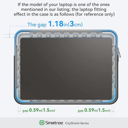 Smatree CityShield Laptop Shoulder Case for 14inch ExpertBook B2 | for 15.6-16inch ASUS Zenbook 15/Pro 15 OLED/S16 Copilot+,Vivobook 16 Flip/S 15 Copilot+,ROG Zephyrus G15/ROG Flow X16(MC04)