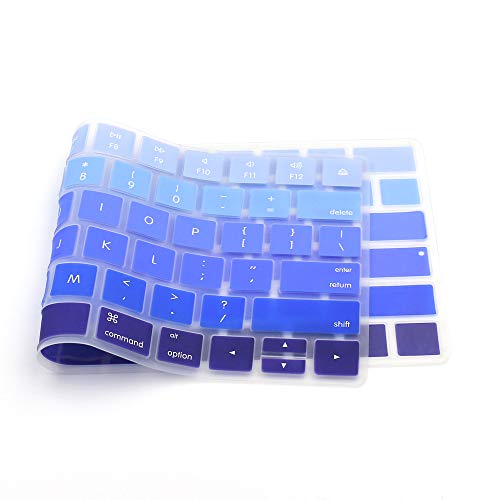 ProElife Ultra Thin Silicone Keyboard Protector Cover Skin for Apple Magic Keyboard & Magic Keyboard 2 (U.S Version, Model: MLA22L/A-A1644, Without Numeric Keypad) (Ombre Blue) - color: Ombre Blue