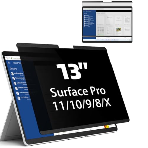 Mamol Magnetic Privacy Screen for 13 inch Surface Pro 11/10/9/8/X, Removable Anti Glare Blue Light Filter, Anti-Spy Screen Protector - size: 13 Inch Surface Pro 11/10/9/8/X