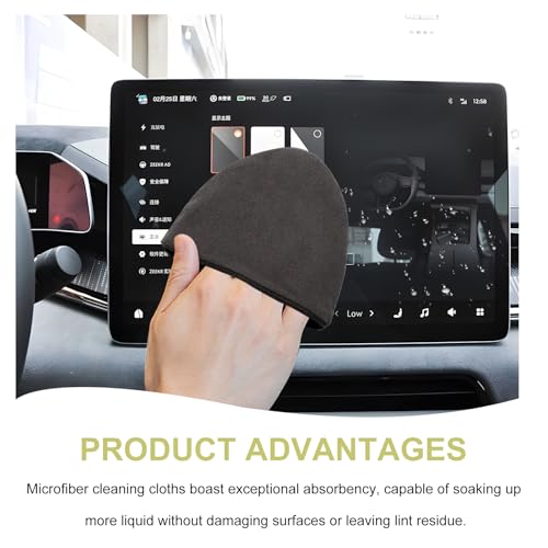 Car Screen Cleaner, 4.72"×3.94" Triangle Auto Touch Screen Cleaner Microfiber Cleaning Pad, Scratch-Free Microfiber Cleaning Wipe for Vehicle Dashboard LCD Display Laptop - color: Triangle