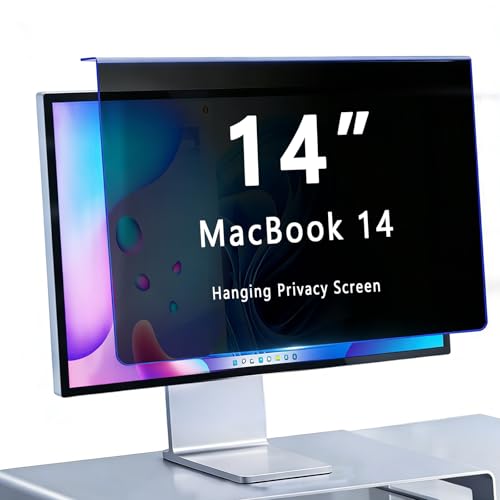 for MacBook 14 Removable 14" Hanging Privacy Screen Protector Laptops, Anti-Glare & Blue Light Blocking, ±30° Privacy Filter, Eye Protection, Instant Setup (MacBook 14" (320×240mm)) - size: MacBook 14" (320×240mm)