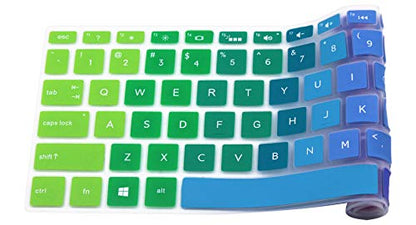 Keyboard Skin Compatible 15.6" 2018 Flagship HP Pavilion, HP Pavilion X360 15-br075nr, HP Envy x360 15m-bp 15m-bq Series, HP Pavilion 15-BS/BW 15-CC/CB/CD Series, HP Spectre x360 15-ch011dx -Rainbow - color: Rainbow