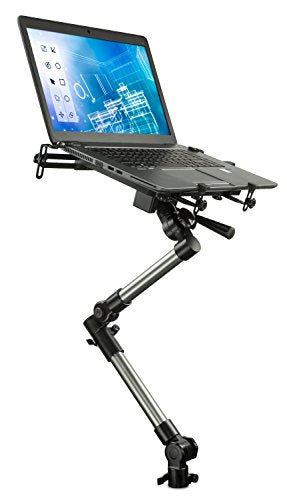 Mount-It! Car Laptop Mount with Vented Cooling Fan, Adjustable Vehicle Laptop Stand for 12–15.4 Inch Laptops up to 9 lbs, Full Motion Holder for Cars & Trucks