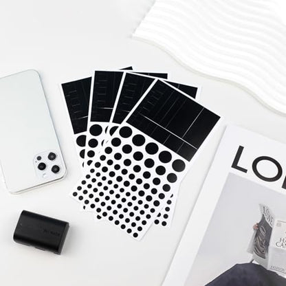 Vinyl Webcam Covers – Restickable Privacy Stickers for Laptop, Smartphone, Tablet, Smart TV & Game Console – Black, Multiple Sizes