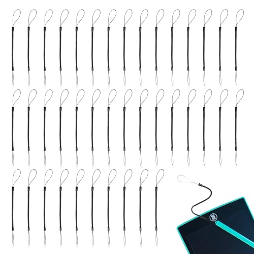 40PCS Pen Leash for Clipboard - Anti-Lose Elastic Tether, Plastic Retractable Coil Strap, Stylus Lanyard for Touchscreen, Clipboard Pen Leash & Coil Set - color: 40-PACK