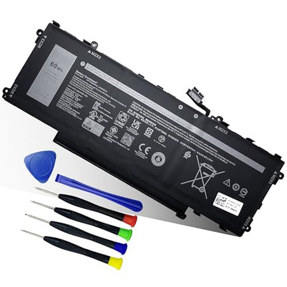 60Wh GT6TK Battery Replacement for Dell Latitude 9440 9450 2-in-1 Series Notebook 0K2CPY K2CPY 0MWK05 MWK05 Battery - size: 10.47*3.98*0.19 inch GT6TK