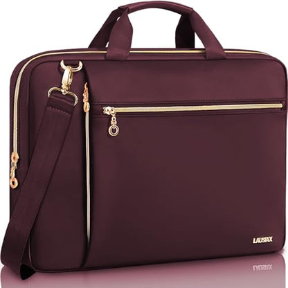 Laptop Bag Case for Women Men Messenger Briefcase Bag, 15.6 16 Inch | Compatible with MacBook Pro M5/HP OmniBook Omen Envy/Dell Pro Inspiron/Lenovo Yoga IdealPad, Carrying Computer Bag, Red - color: Wine Red, size: 15.6 inch