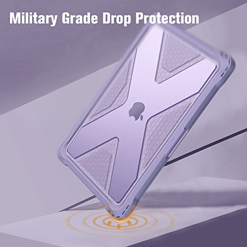 Fintie Case for MacBook Air 13.6 Inch A3449 A3240 A3113 A2681 (2022 2023 2024 2025 2026 Release) - Heavy Duty Rugged Hard Shell Case Cover for MacBook Air 13 Inch M2 M3 M4 M5 Chip, Lilac - color: Lilac