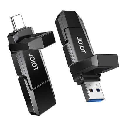 JOIOT USB C Flash Drive 128GB Up to 450MB/s Dual Type-C & USB-A USB 3.2 Solid State Drive USB-C Thumb Drive Compatible with iPhone 15/16 Series Smartphone Tablet Laptop Car Smart TV Game Console - size: 128GB (USB 3.2), style: 1 Pack
