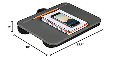 LAPGEAR Compact Lap Desk – Fits Up to 15″ Laptops – Charcoal-– Style No. 43105,(Pack of 12)