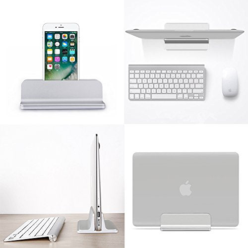 Laptop Stand, Cradle for Laptops, Adjustable Dock, Holder for MacBook Dell Hp Surface iPad - Silver