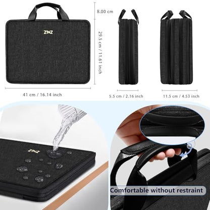 Slim Expandable Laptop Case 15.6 Inch Sleeve Upgraded Protective Durable Recycled Carrying Case Compatible with MacBook 15" & 16" and Most 15" 15.6" 16" Notebook,B01K01 - color: B01k01, size: 15.6"