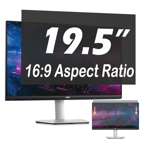 19.5 Inch Privacy Screen for Computer Monitor, 16:9 Anti-Spy Filter for Laptop & PC Display, Blue Light Blocking Anti-Glare Reversible Protector Film, Easy Slide-Mount Installation(19.5 Inch(16:09)) - size: 19.5 Inch (16:09)