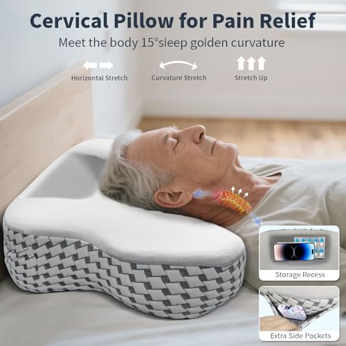 Multifunctional Memory Foam Pillows, Cervical Neck Pillow, Reading Pillow for Gaming Lap Desk Pillow for Laptop, Ergonomic Support Pillow for Sleeping, Gaming, Reading, Working