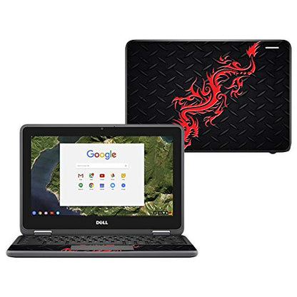 MightySkins Skin Compatible with Dell Chromebook 11" 3180 - Red Dragon | Protective, Durable, and Unique Vinyl Decal wrap Cover | Easy to Apply, Remove, and Change Styles | Made in The USA - color: Red Dragon
