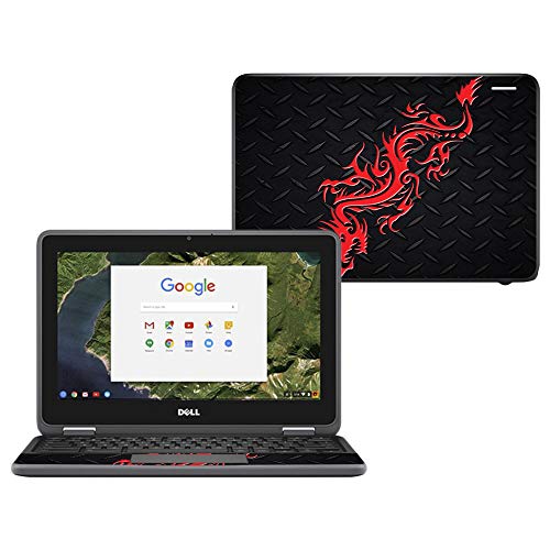 MightySkins Skin Compatible with Dell Chromebook 11" 3180 - Red Dragon | Protective, Durable, and Unique Vinyl Decal wrap Cover | Easy to Apply, Remove, and Change Styles | Made in The USA - color: Red Dragon