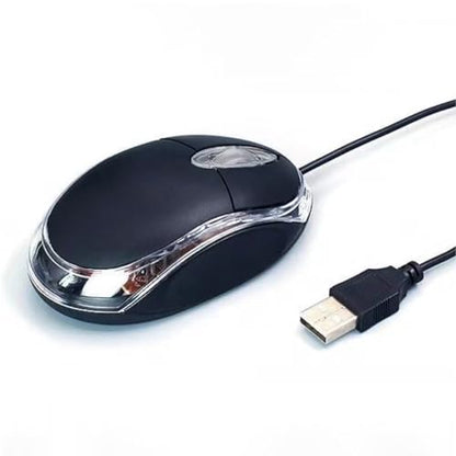 Wired Mini Optical Mouse with Ergonomic Design, USB Computer Mice for Laptops and PCs,Office and Home,School,Kids (Black, Wired) - color: black