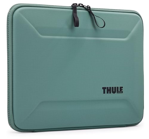 Thule Gauntlet Sleeve - Fits 14" MacBook - Rigid Exterior Protection - Padded Interior Prevents Scratches and Damage - in-case usability - color: HAZY GREEN, size: 14"