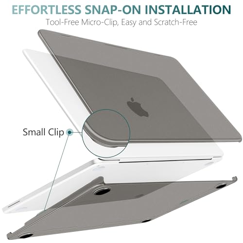 Matte Frosted Compatible with MacBook Neo 13 Inch 2026 (Model A3404 | A18 Pro Chip) | Anti-Fingerprint Hard Shell, Ultra Slim, Non-Slip, Lightweight Protective Cover | Frosted Black - color: Matte Black