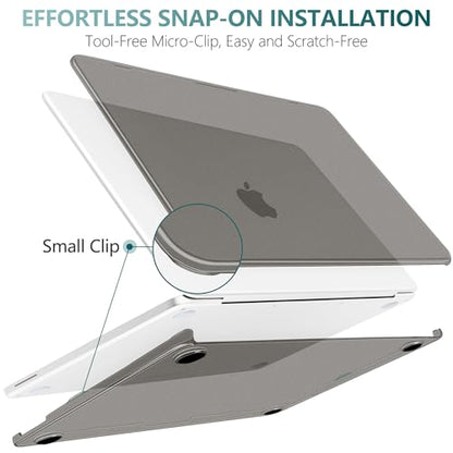 Matte Frosted Compatible with MacBook Neo 13 Inch 2026 (Model A3404 | A18 Pro Chip) | Anti-Fingerprint Hard Shell, Ultra Slim, Non-Slip, Lightweight Protective Cover | Frosted Black - color: Matte Black