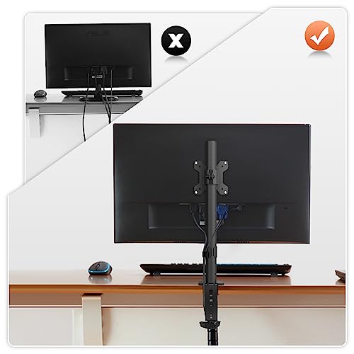 PHOLITEN Monitor Mount for Most 13-32" Computer Screens up to 20lbs,Adjustable Single Desk Monitor Stand with Tilt Swivel Rotation, VESA 75x75mm/100x100mm | Adjustable Single Desk Stand, Tilt Swivel Rotation, VESA 75x75/100x100mm - size: 15.75in, style: 1