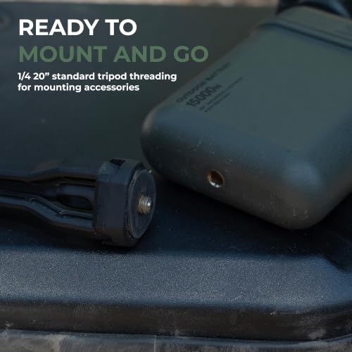 NESTOUT Rugged Power Bank, 15000mAh Outdoor Charger, 32W USB-C Fast Charging PD, Waterproof IP67, Durable Shockproof, Battery Pack for iPhone Tablet Hiking Travel Camping (Olive Green, 15000mAh) - color: Olive Green