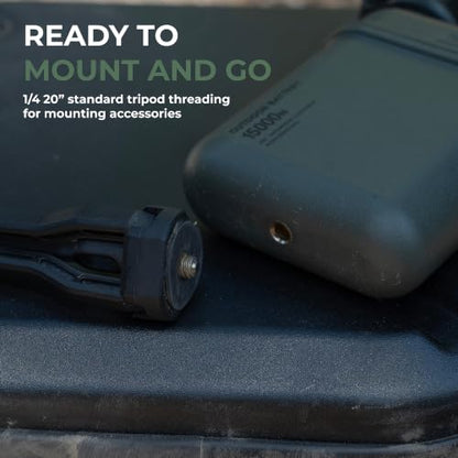 NESTOUT Rugged Power Bank, 15000mAh Outdoor Charger, 32W USB-C Fast Charging PD, Waterproof IP67, Durable Shockproof, Battery Pack for iPhone Tablet Hiking Travel Camping (Olive Green, 15000mAh) - color: Olive Green