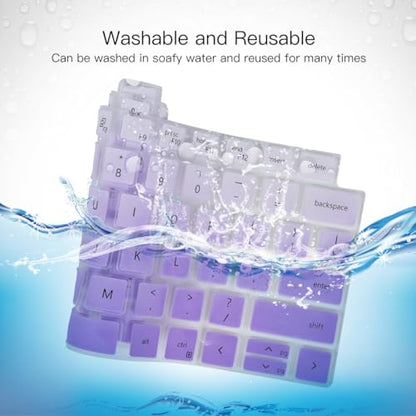 Keyboard Cover Skin for Dell Latitude 3440 5440 5430 5431 5420 14", Latitude 14" 7440 7430 7420 7410, Latitude 14" 9420 9430, Dell Latitude 9520 9510 7520 15.6" 2023 2022 Laptop,Ombre Purple - color: Ombre Purple