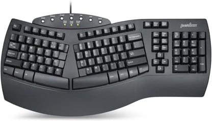 Perixx PERIBOARD-512B Wired Ergonomic Keyboard - Split Keyboard, Wrist Rest, Natural Typing - Wired USB Connectivity - US English - Black - color: Black, style: Wired