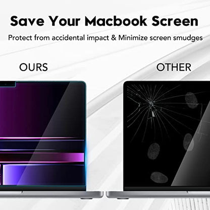Tempered Glass Screen Protector for MacBook Pro 14.2'' M2 Pro/M3/M3 Pro/M3 Max 2023 Laptop Touch Sensitive Scratch Resistant Bubble Free Ultra-Thin - size: for MacBook Pro 14.2 M2 Pro 2023