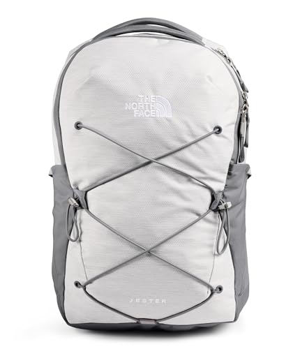 The North Face Jester Laptop Pack, Wht Met Mélange/Mid Gy-NPF, OSFA | Commuter Travel Bag, Laptop Sleeve, Water-Repellent - color: Tnf White Metallic Mélange/Mid Grey-npf
