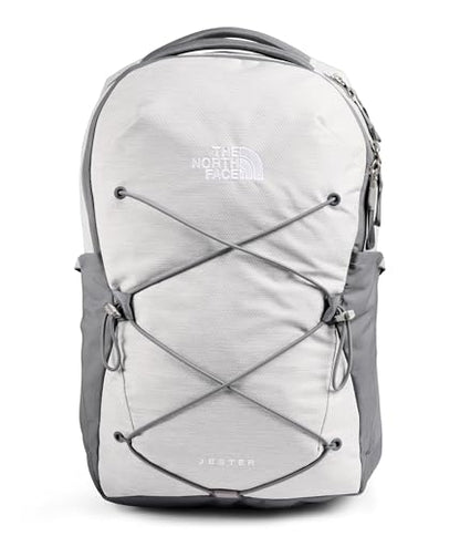 The North Face Jester Laptop Pack, Wht Met Mélange/Mid Gy-NPF, OSFA | Commuter Travel Bag, Laptop Sleeve, Water-Repellent - color: Tnf White Metallic Mélange/Mid Grey-npf