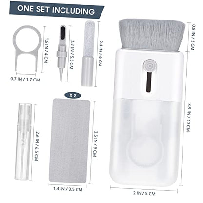 Angoily 2sets Electronic Cleaning Kit with Cleaning Brush Pen Wiper Key Cap Puller Portable Spray Bottle for Headphones Keyboards Laptops Phones Pc Monitors