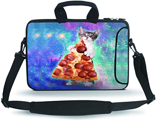 11 11.6 12 12.5 13 inches Case Laptop/Chromebook/Ultrabook/Notebook PC Messenger Bag Tablet Travel Case Neoprene Handle Sleeve with Shoulder Strap(Cute Cat) - color: Cute Cat, size: 11-13.3 inch